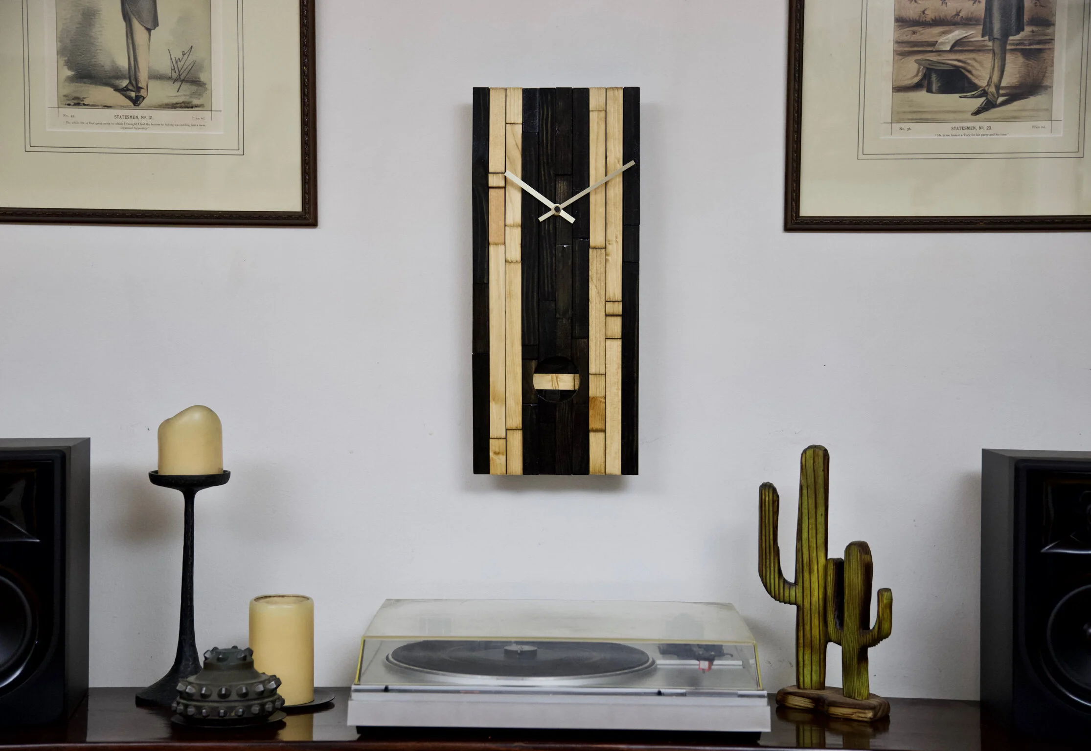 Cut Wood Pendulum Clock Art - Dude 0001 — Korzen Designs